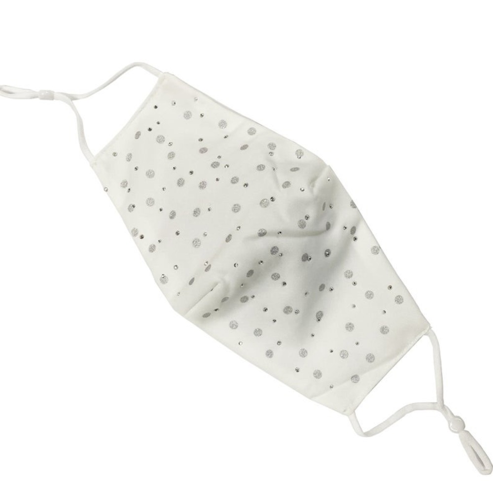 Rhinestone White Dot & Solid White Masks 2-Pack!